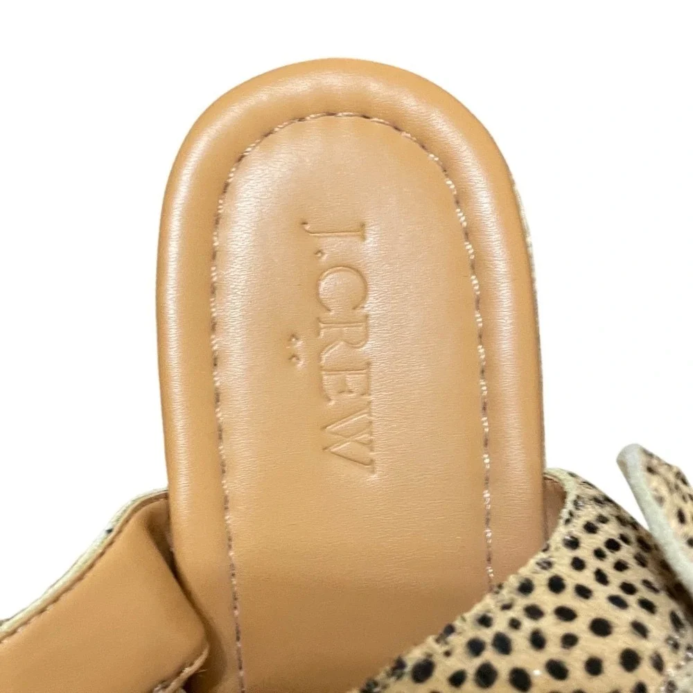 J.Crew Coastal Cowgirl Cheetah Calf Espadrilles Platform Sandals Sz 10 Boho Chic